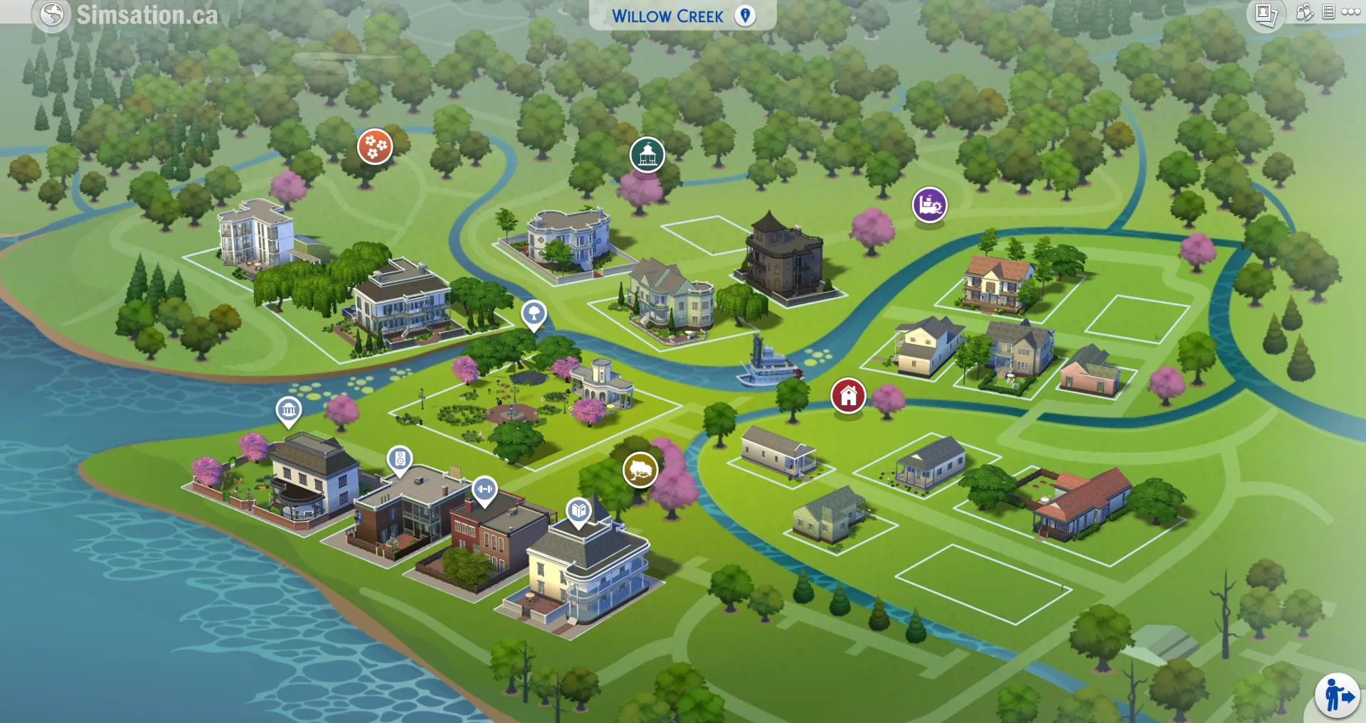 Unlabelled map of Willow Creek